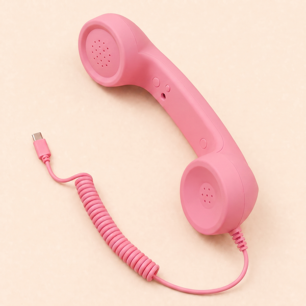 Pink retro handset