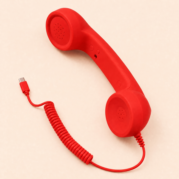 Red retro handset
